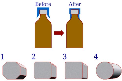 Shrink Cap Seal PET are available per customer request